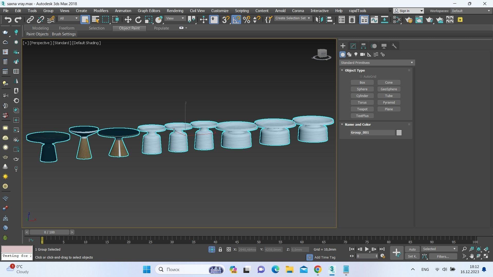 Coffee tables set Vaso and Tuba 3D model_5