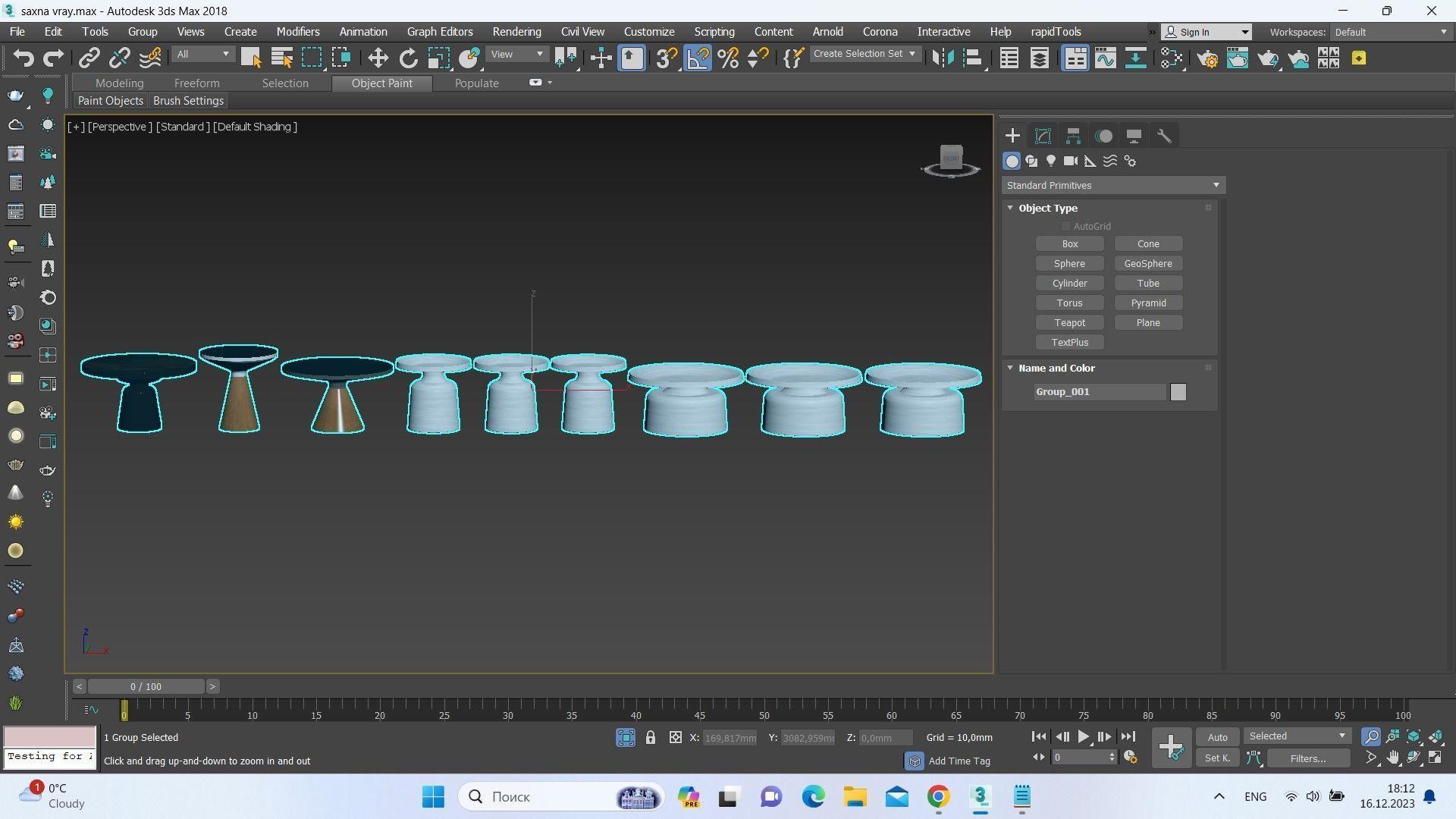 Coffee tables set Vaso and Tuba 3D model_6