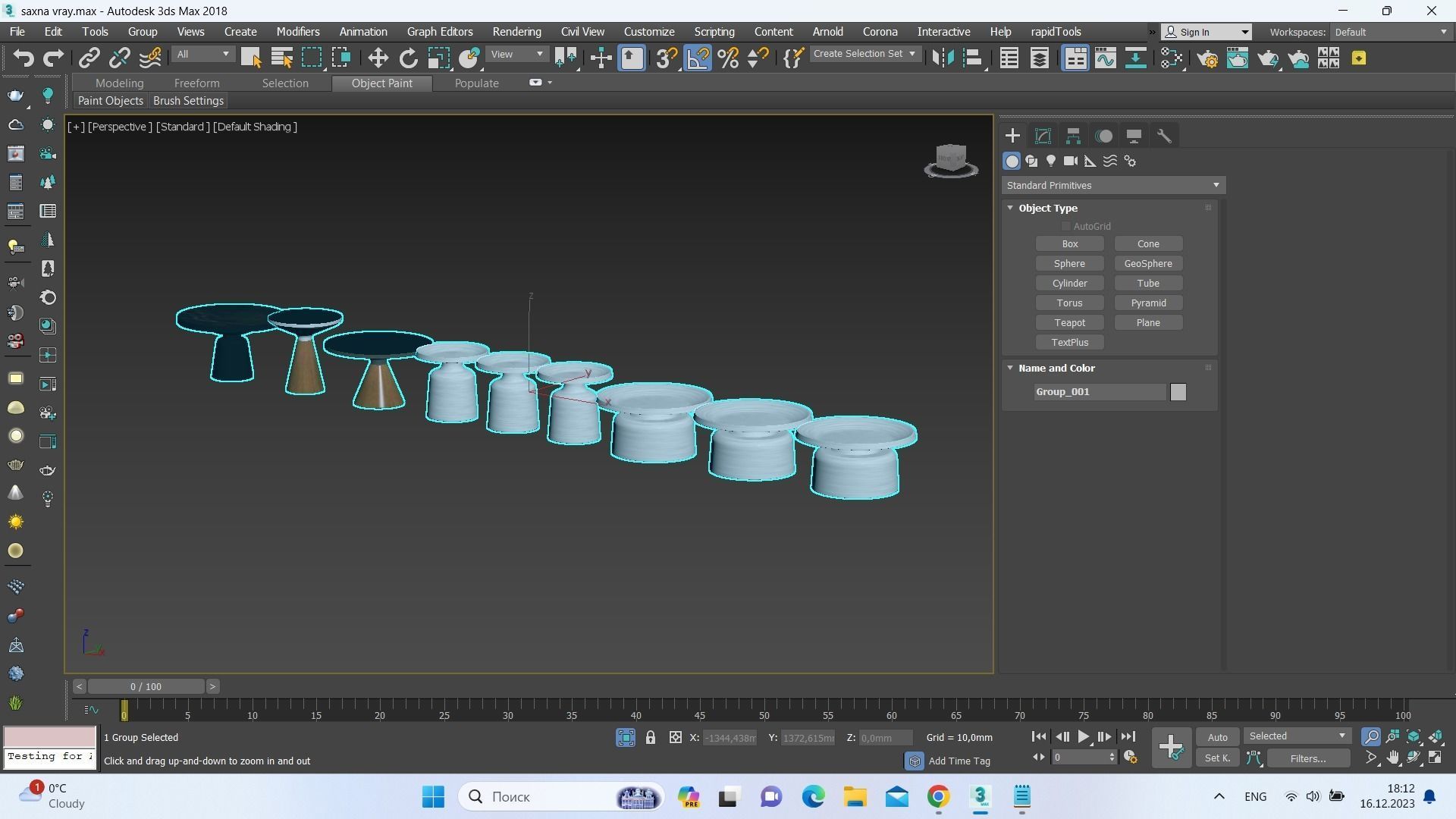 Coffee tables set Vaso and Tuba 3D model_7