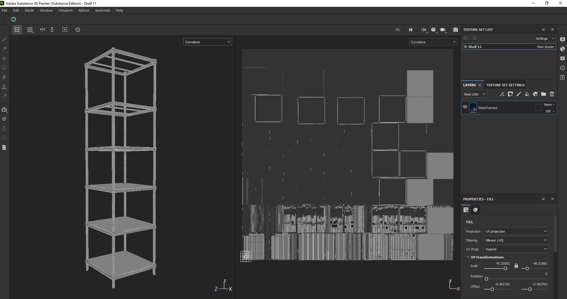 Kitchen rack shelf storage Low-poly 3D model_19