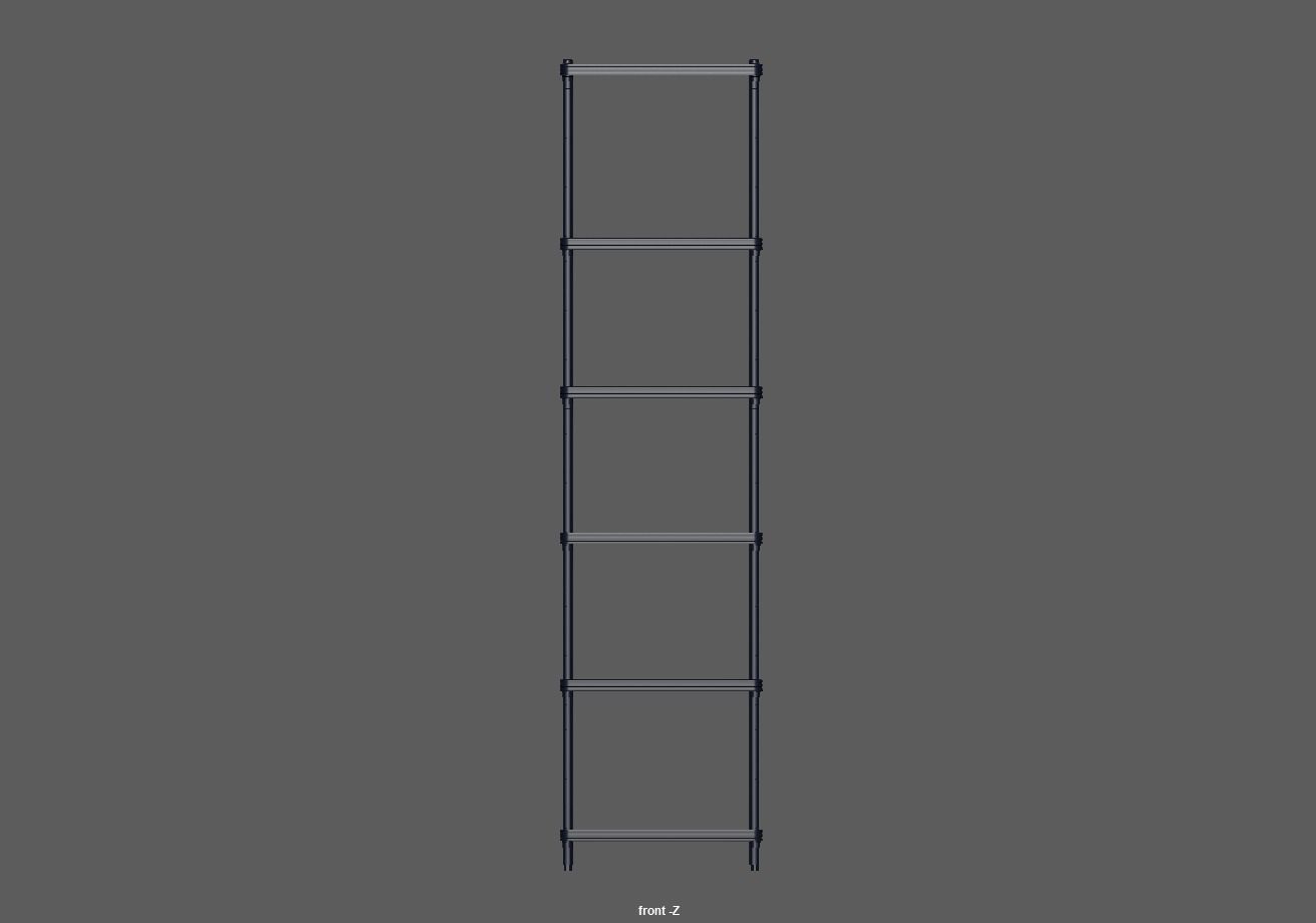 Kitchen rack shelf storage Low-poly 3D model_10