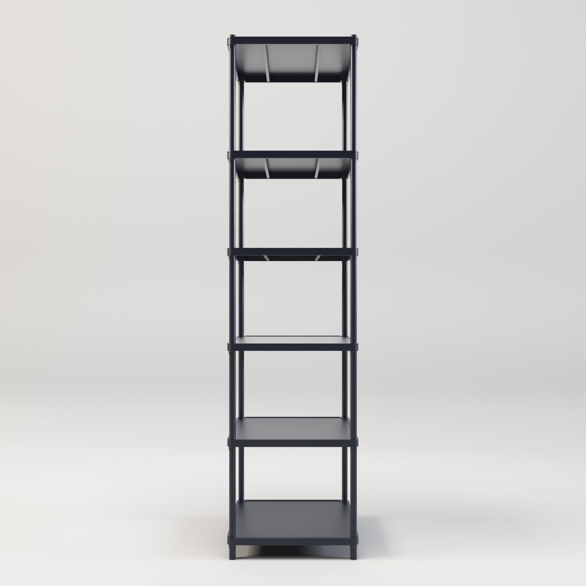 Kitchen rack shelf storage Low-poly 3D model_2
