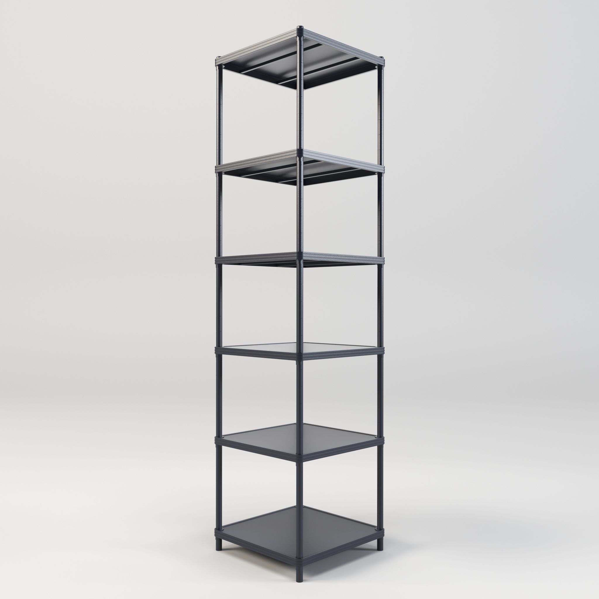 Kitchen rack shelf storage Low-poly 3D model_3