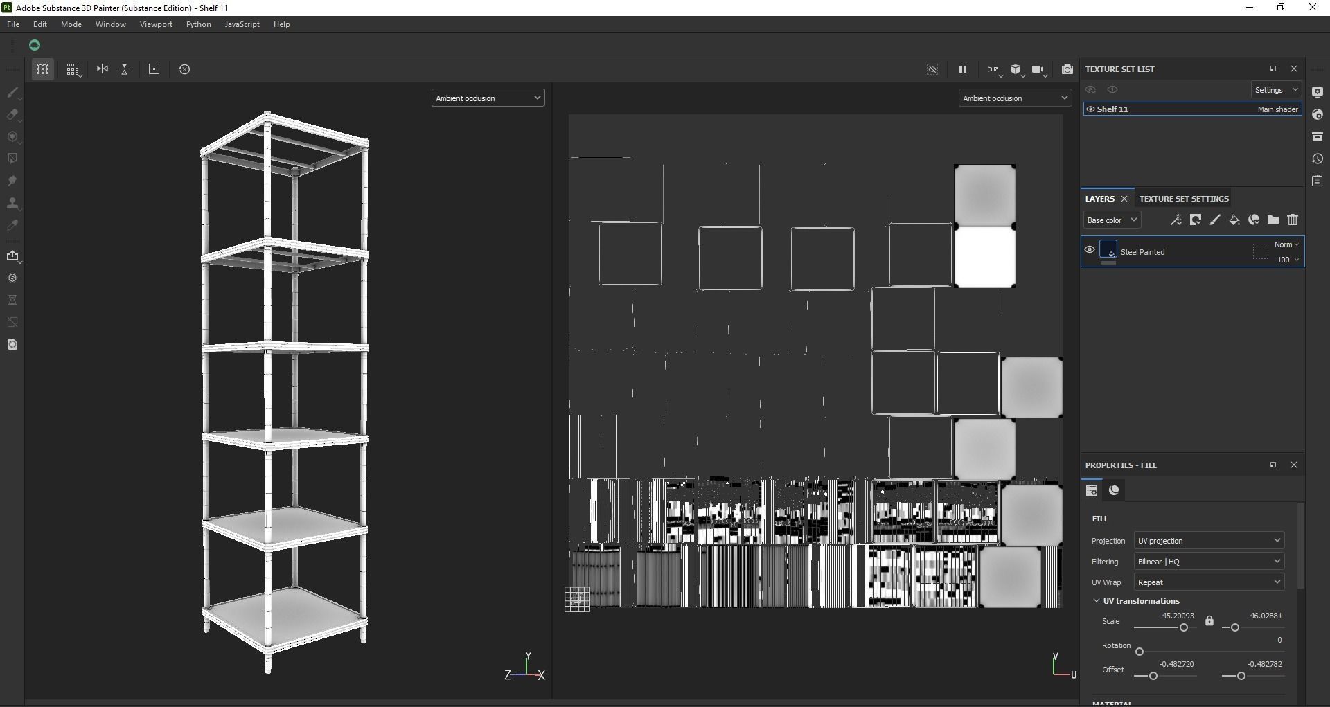 Kitchen rack shelf storage Low-poly 3D model_18