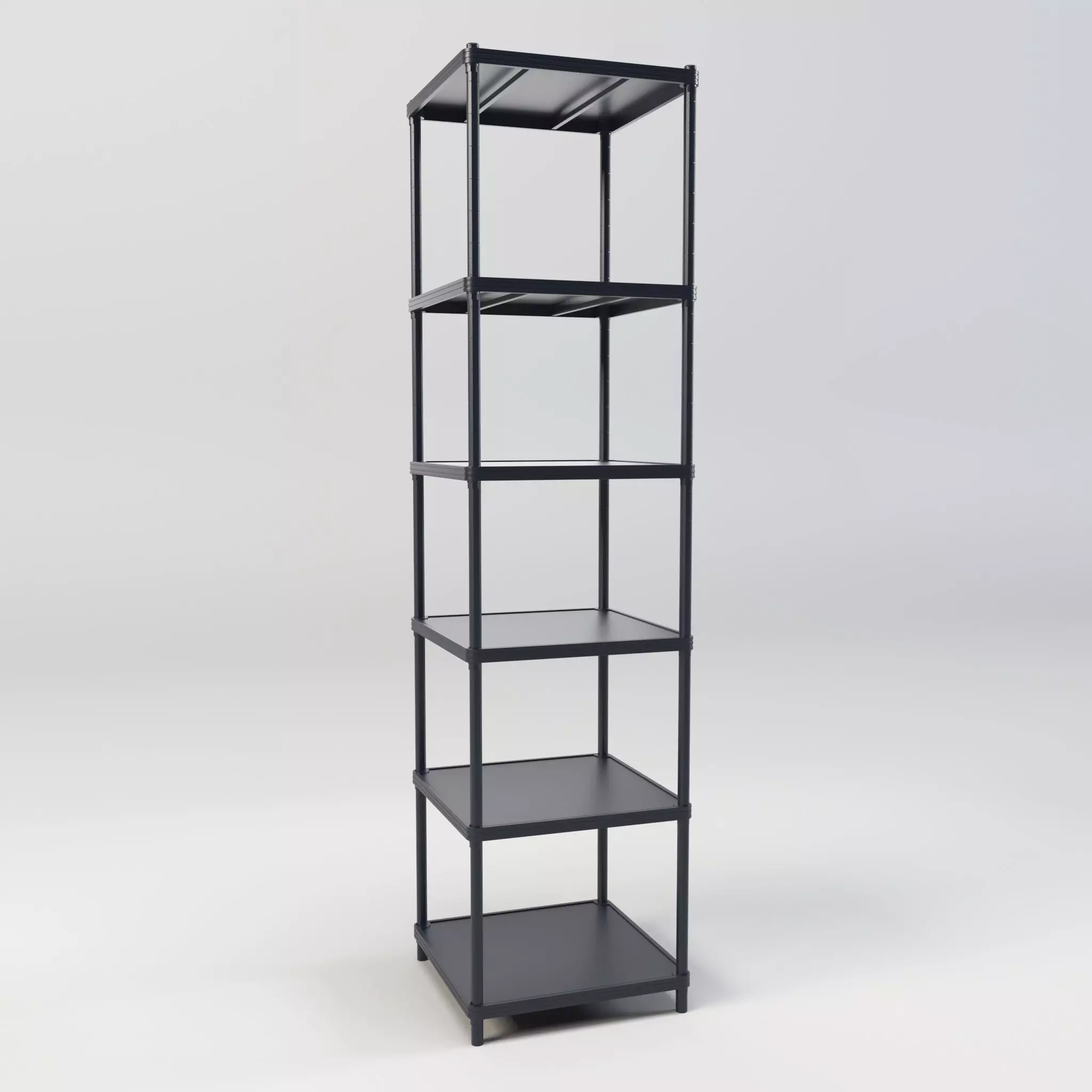 Kitchen rack shelf storage Low-poly 3D model_0