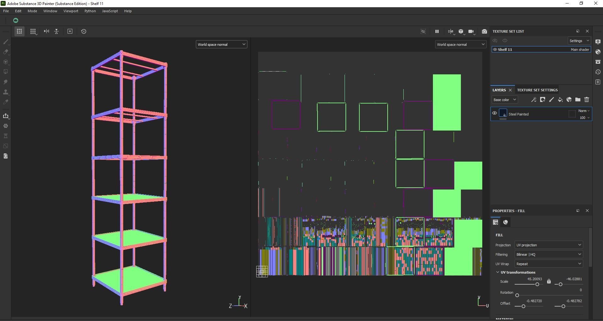 Kitchen rack shelf storage Low-poly 3D model_16