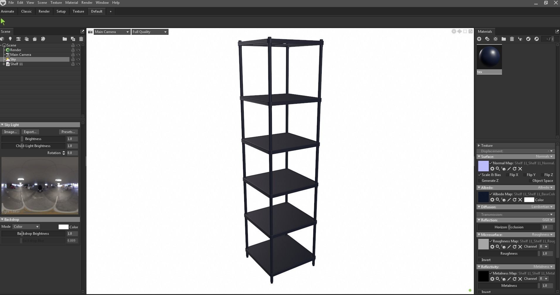 Kitchen rack shelf storage Low-poly 3D model_22
