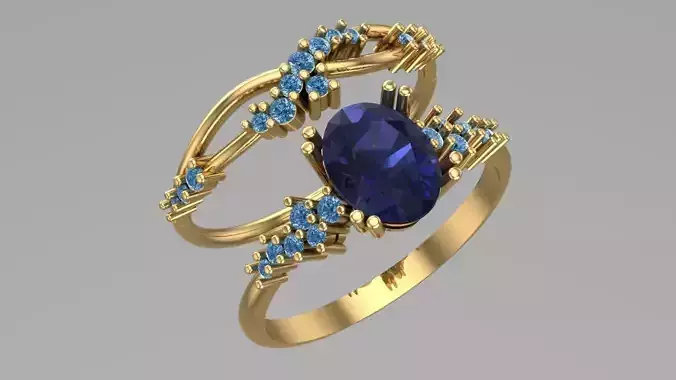simple light ring with backring 3D print model