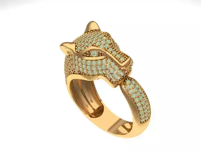 tiger ring juweallry 3D print model