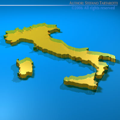 Italy shape 3D model_1