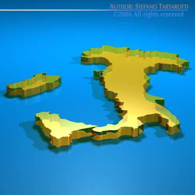 Italy shape 3D model_3