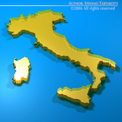 Italy shape 3D model_2