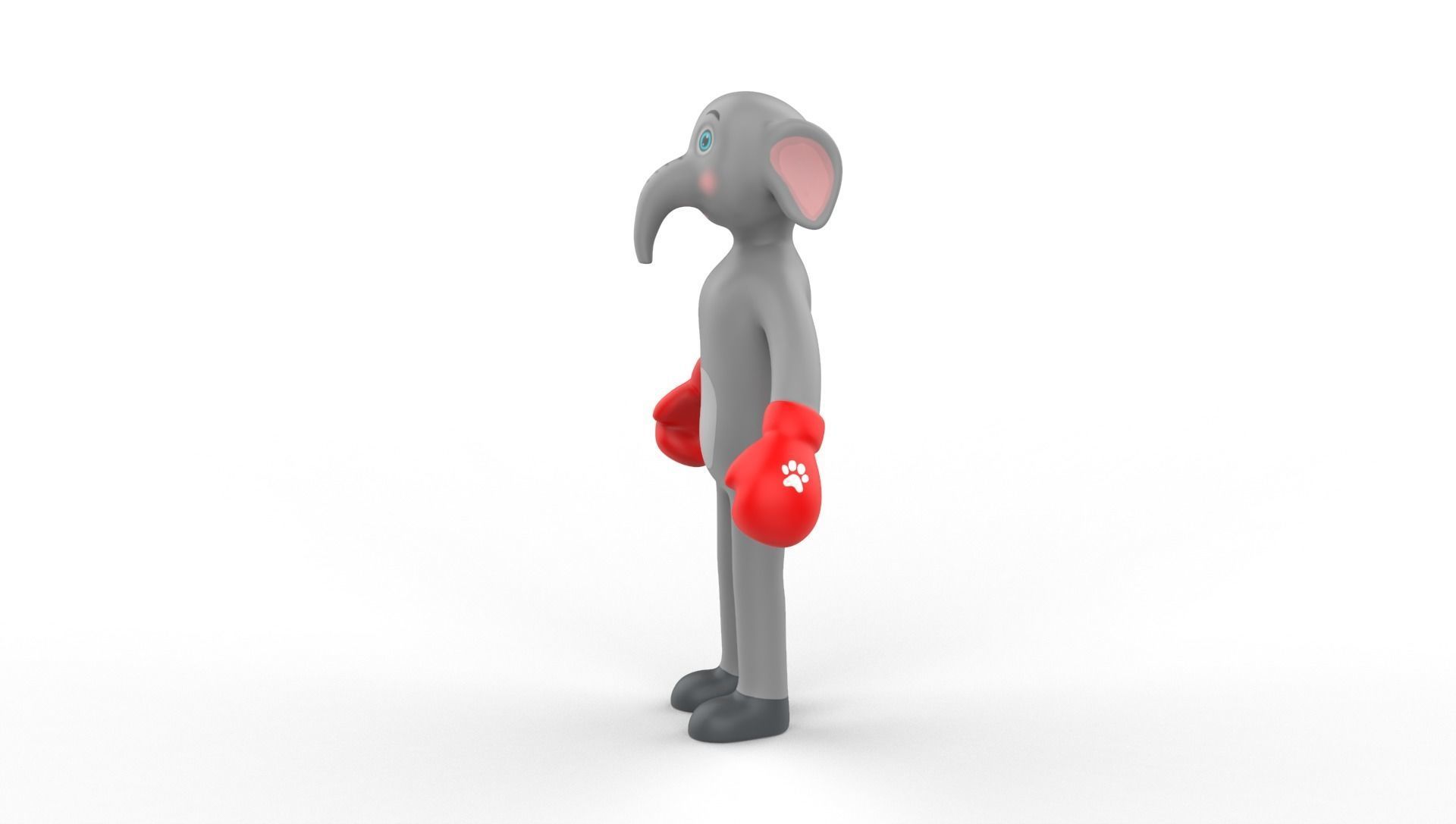 Boxing Elephant Animal Animated Low-poly 3D model_9