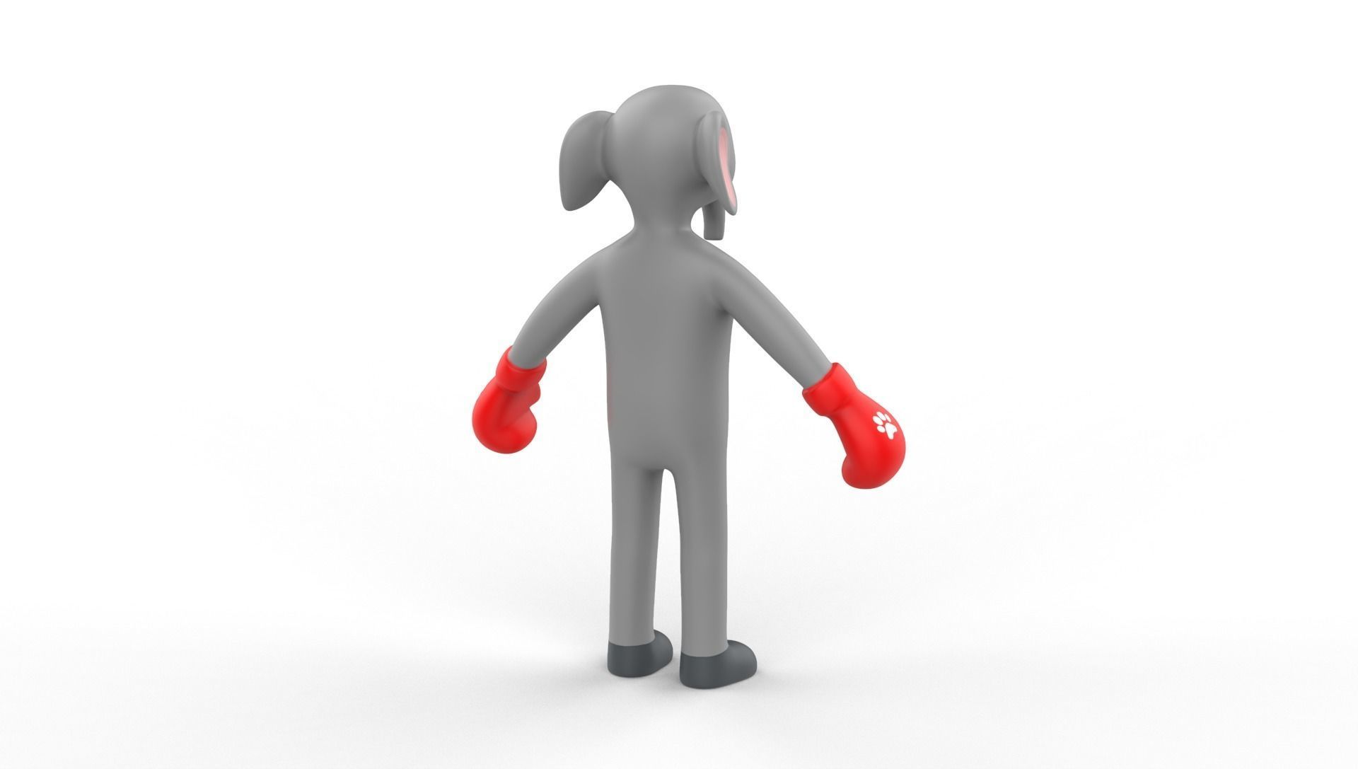 Boxing Elephant Animal Animated Low-poly 3D model_14