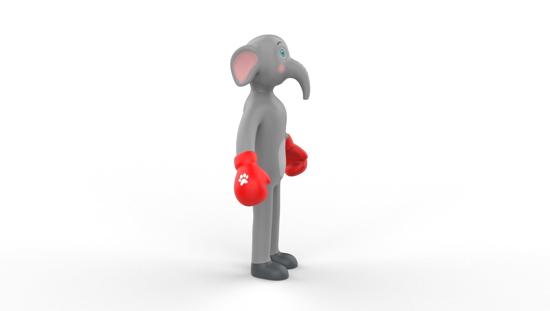 Boxing Elephant Animal Animated Low-poly 3D model_17