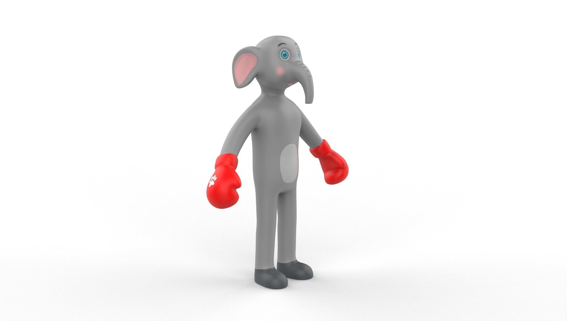 Boxing Elephant Animal Animated Low-poly 3D model_18