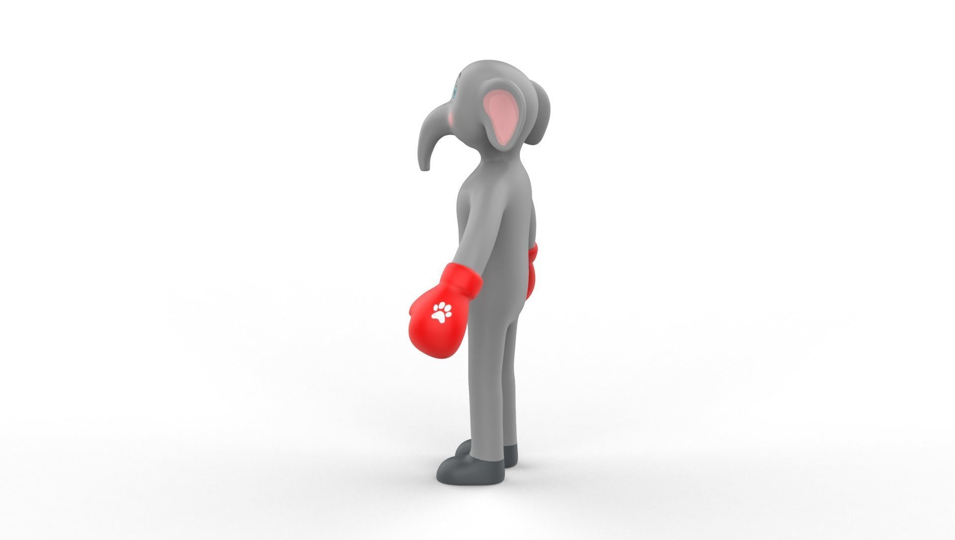 Boxing Elephant Animal Animated Low-poly 3D model_10