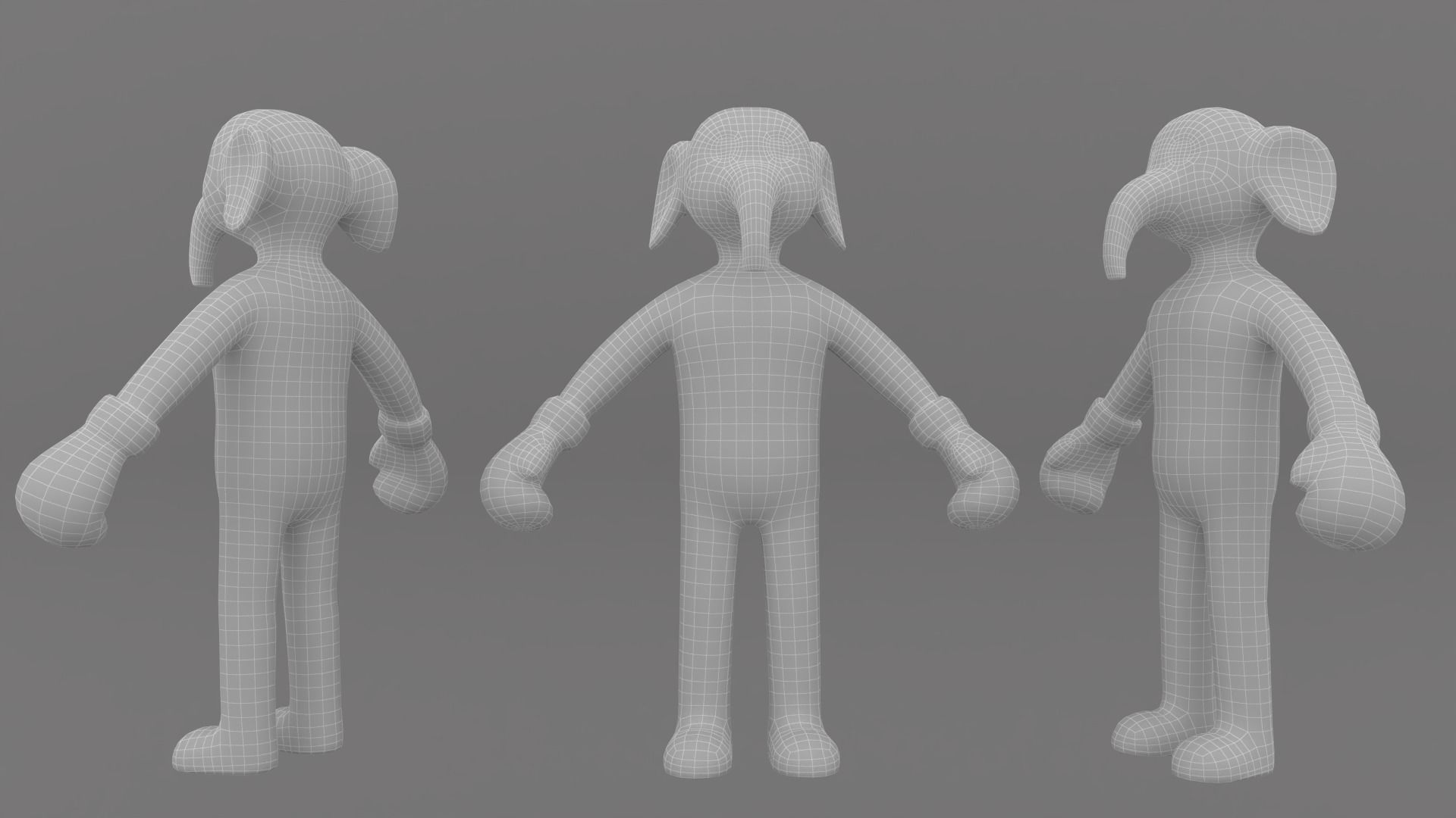 Boxing Elephant Animal Animated Low-poly 3D model_4