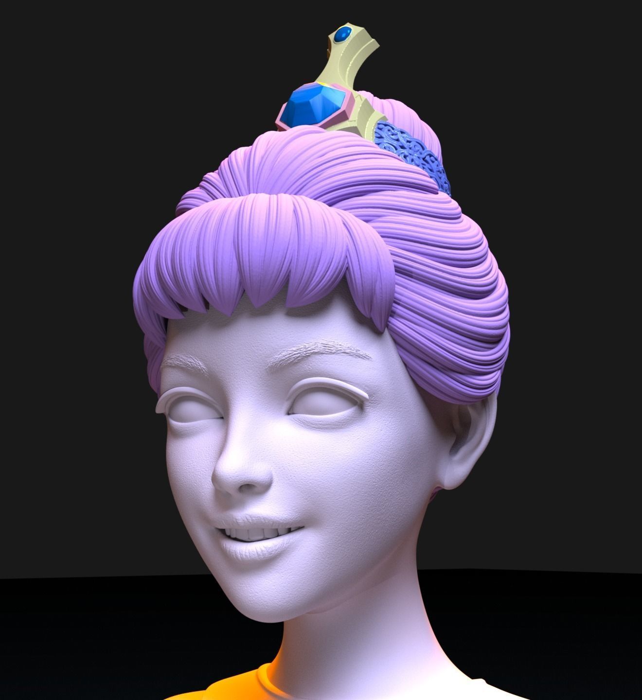 Princess 3D print model_16