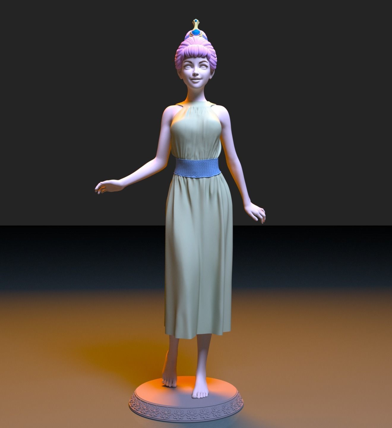 Princess 3D print model_1