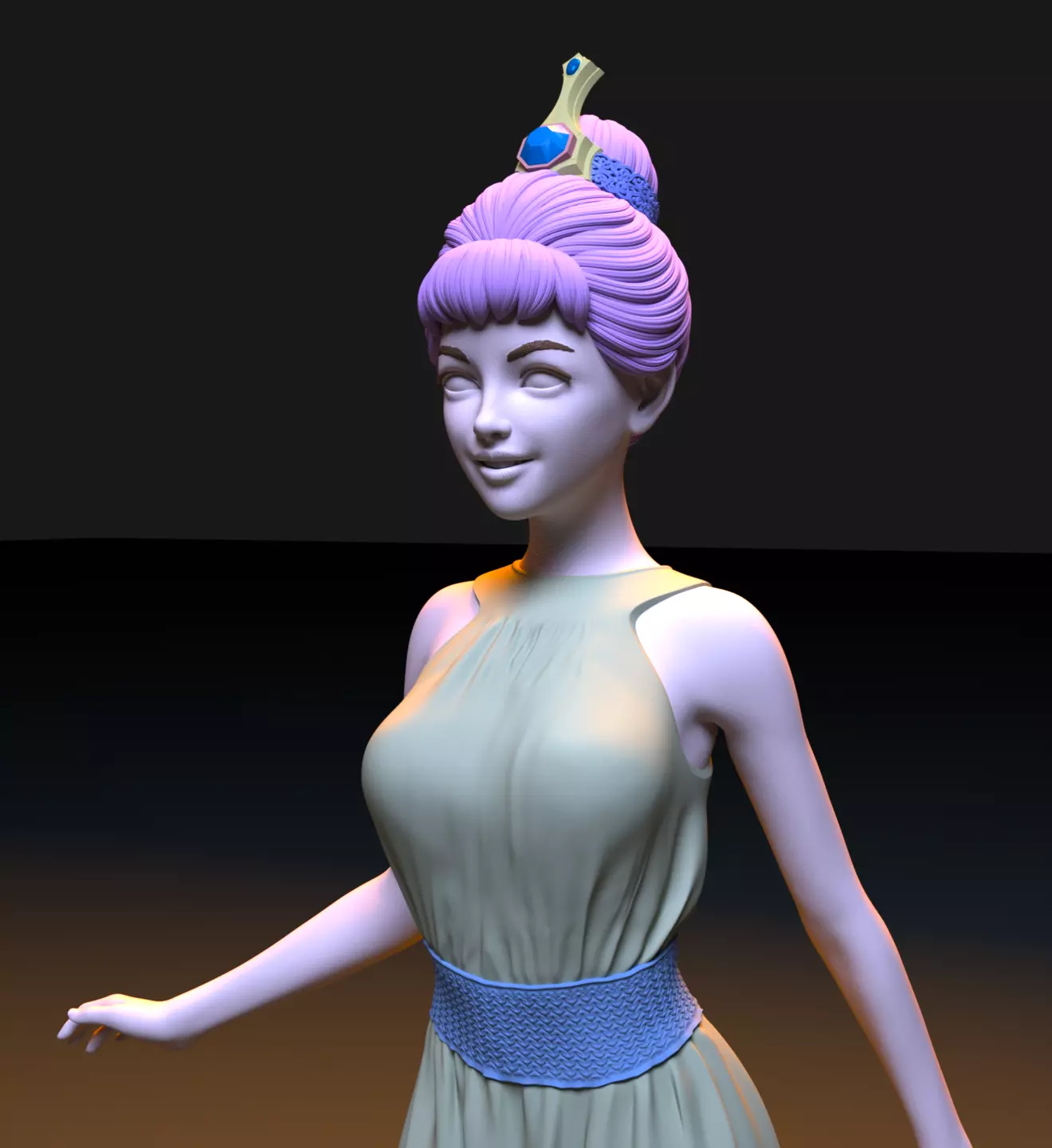 Princess 3D print model_0