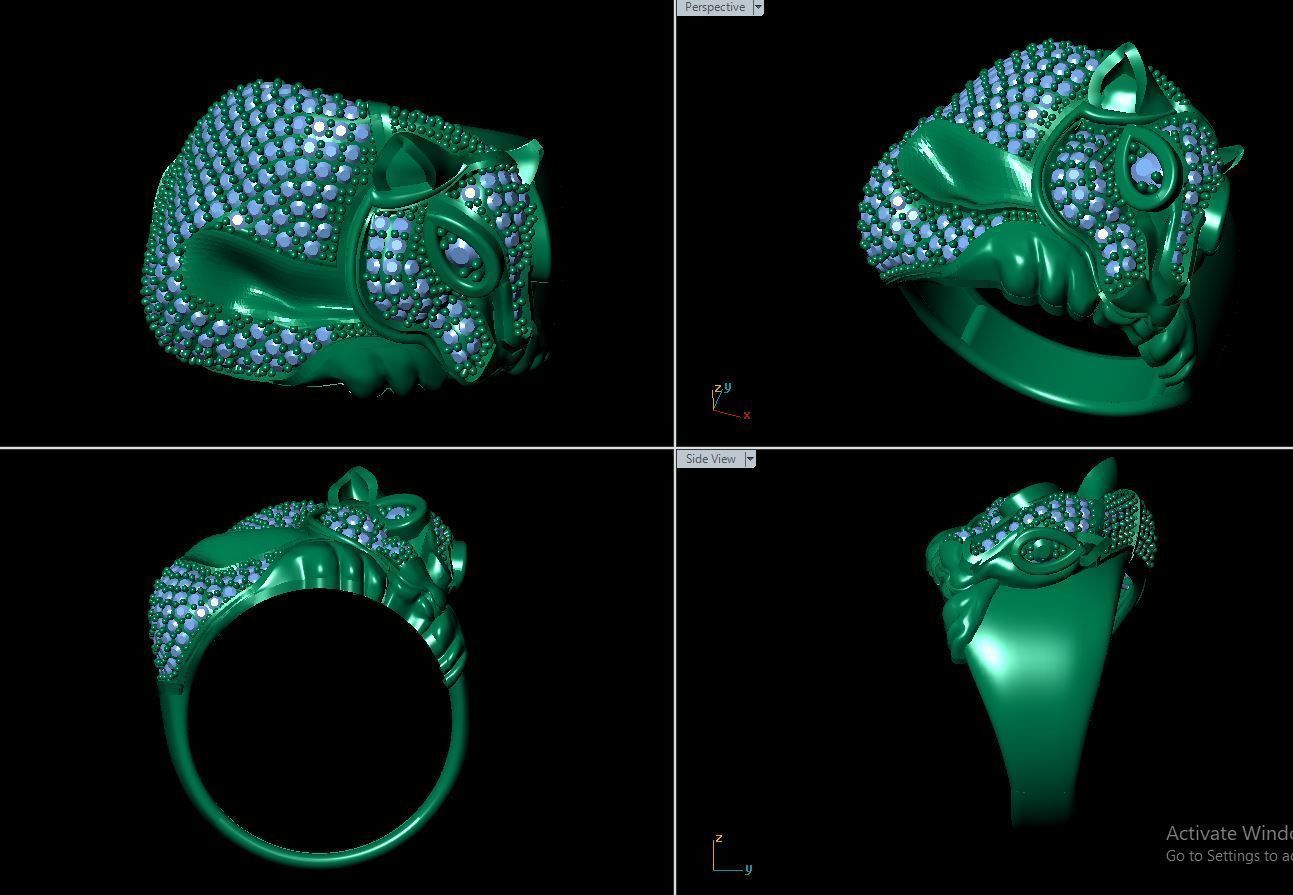 tiger ring 3D print model_1