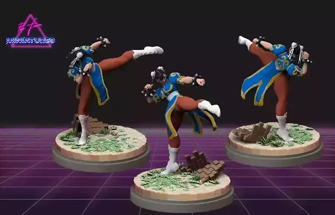 Chun-Li from Street fighter 3D print model