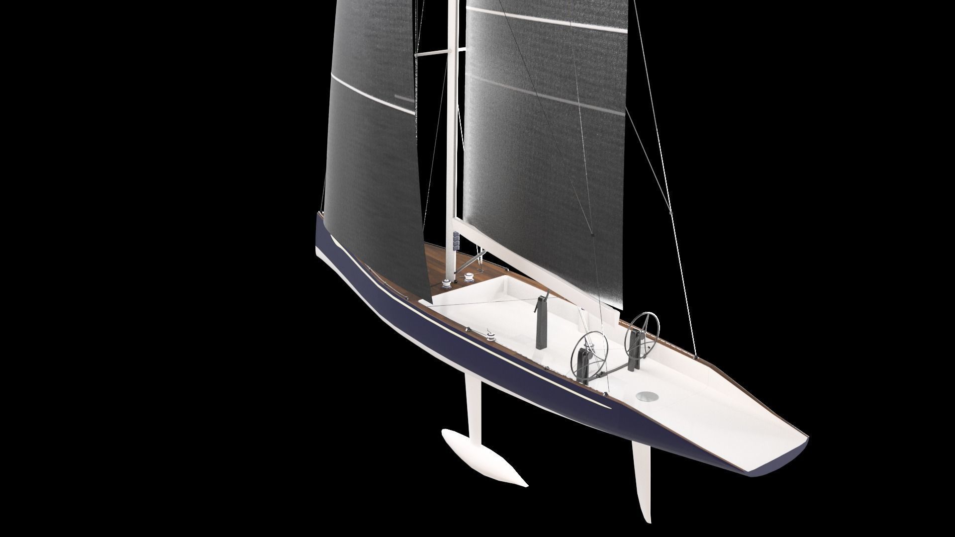 Sailing Yacht 3D model_5