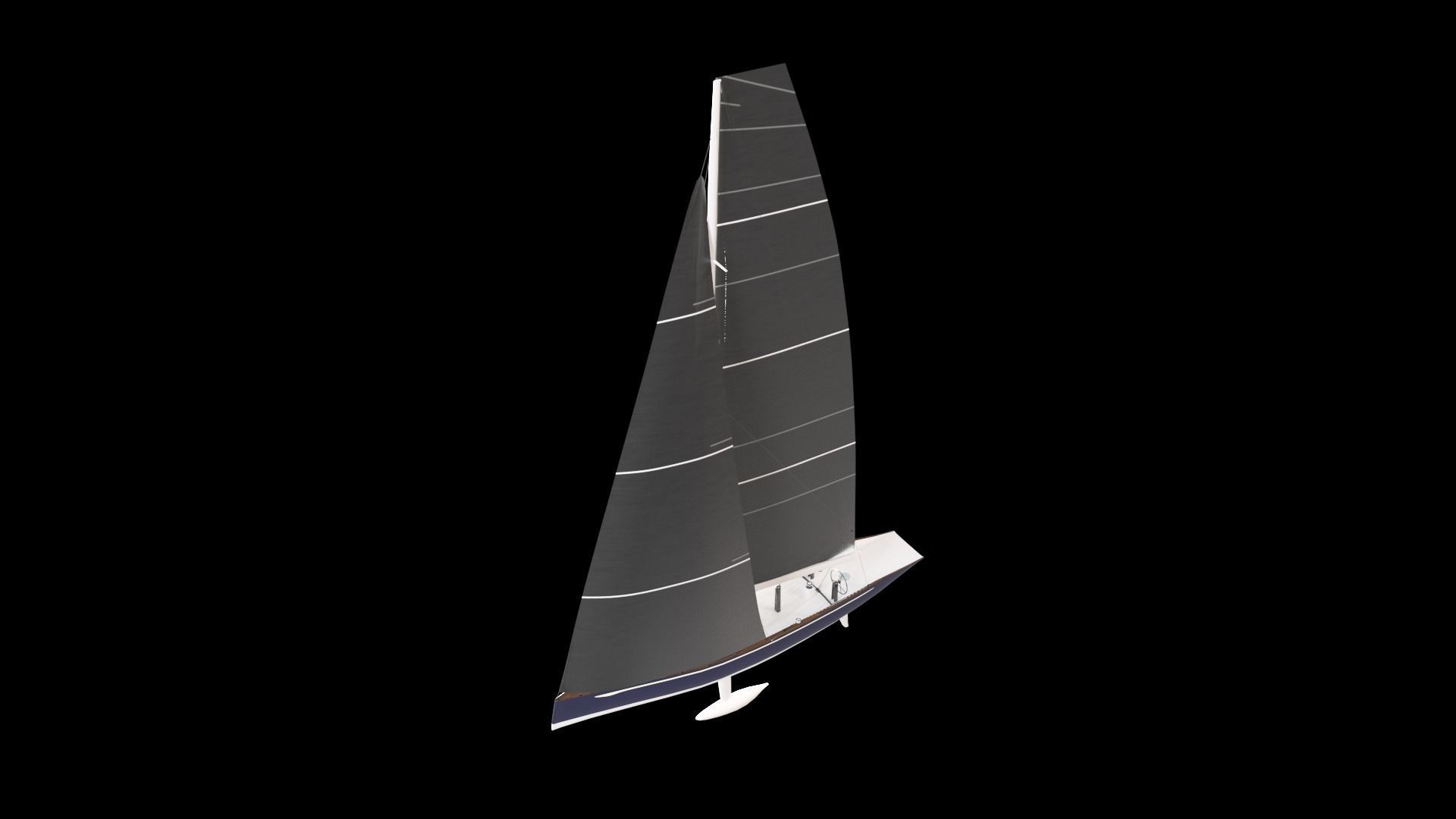 Sailing Yacht 3D model_4
