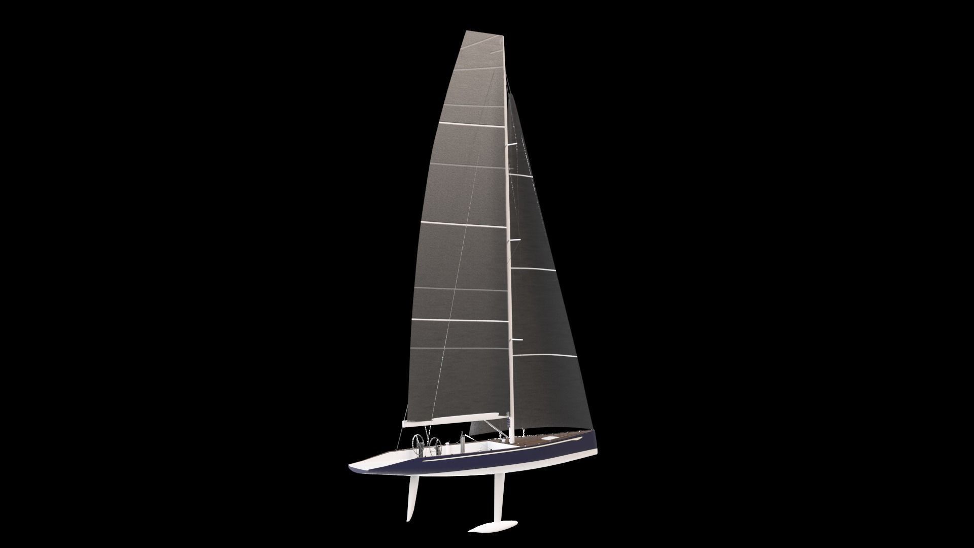 Sailing Yacht 3D model_2