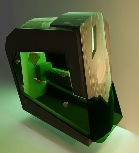 Computer Low-poly 3D model