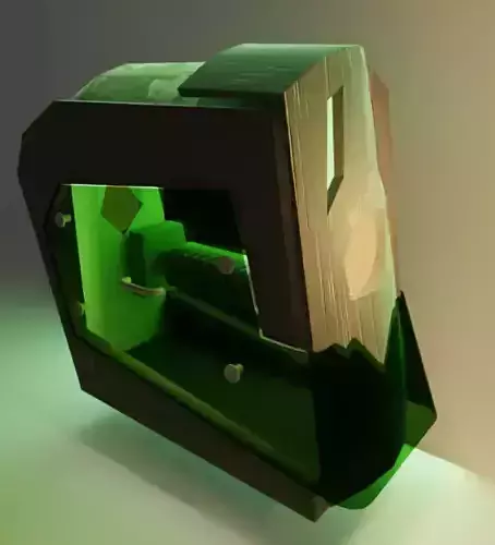 Computer Low-poly 3D model