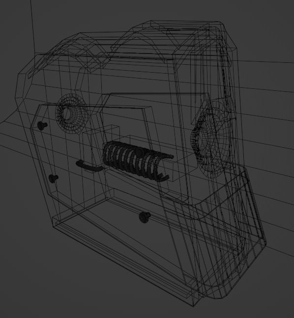 Computer Low-poly 3D model_2