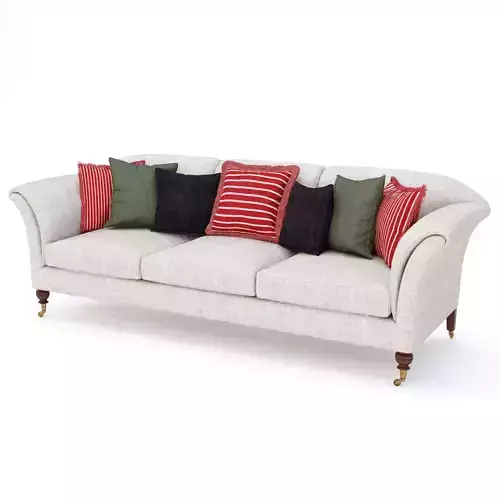 Georgian Victorian Sofa with Throw Pillows