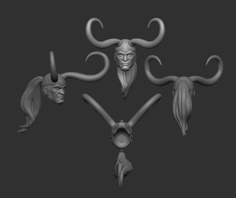 Loki Comic Series - Headsculpt for Action Figures 3D print model_1