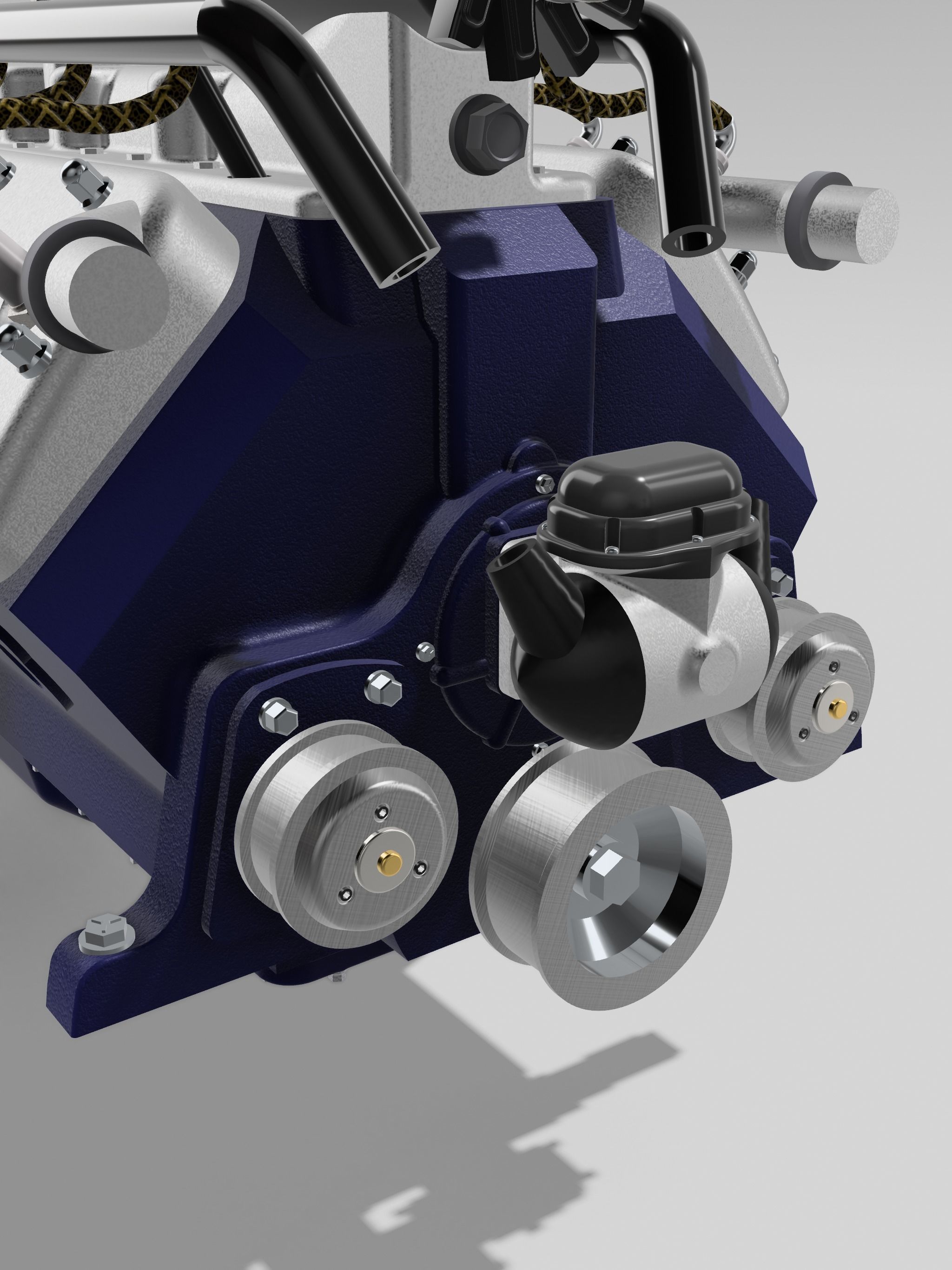 Lincoln V12 Engine Complete 4 Versions 3D print model_12