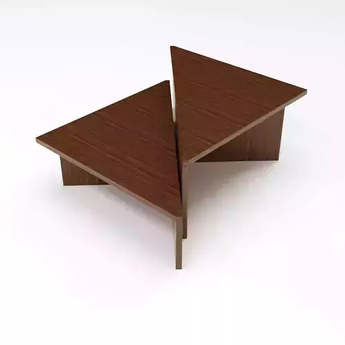 Wooden Travertine Style Coffee Table