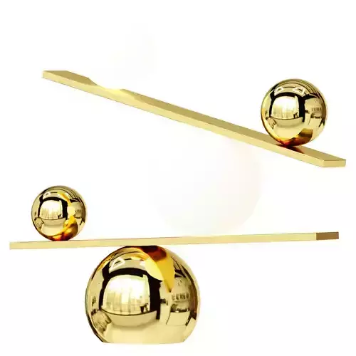 Floor design lamp Balance by Oblure gold