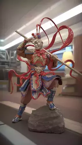 MONKEY KING SUN WUKONG 3D PRINTABLE FIGURE 3D print model