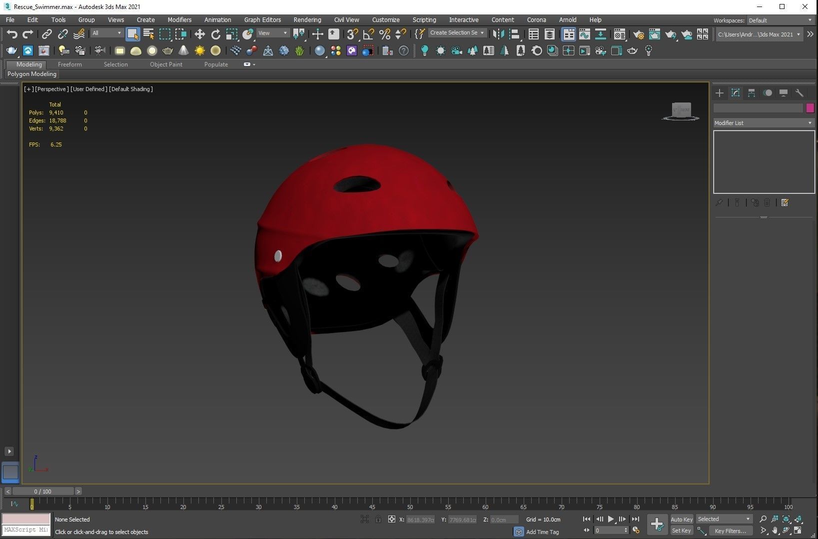 Rescue Helmet Low-poly 3D model_3