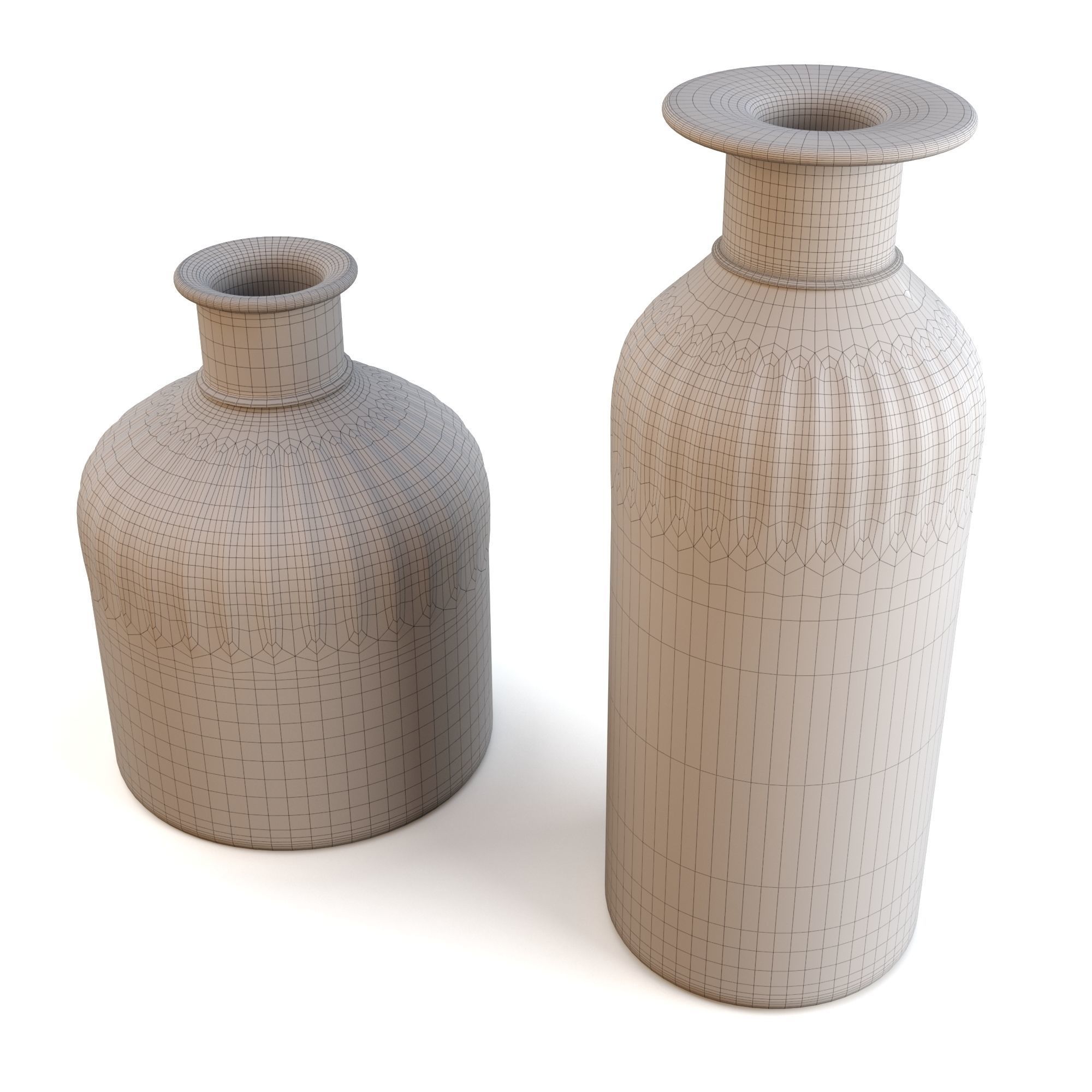 nkuku chara glass bottles 3D model_6