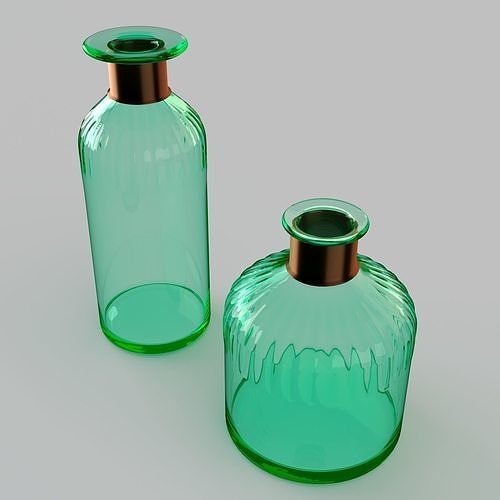 nkuku chara glass bottles 3D model