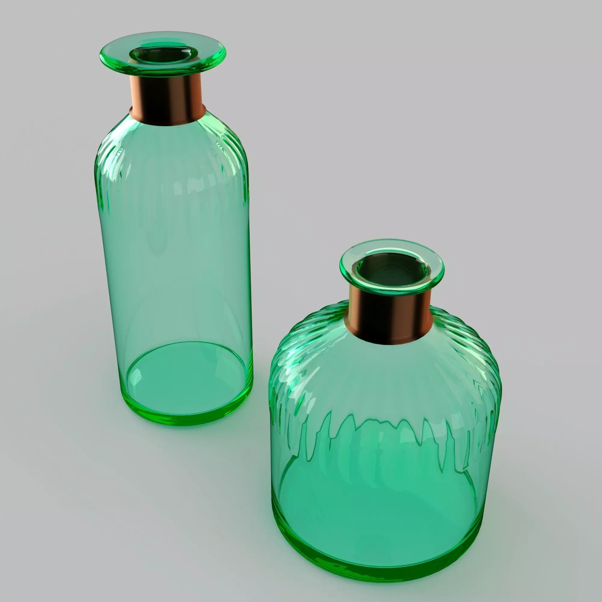 nkuku chara glass bottles 3D model_0