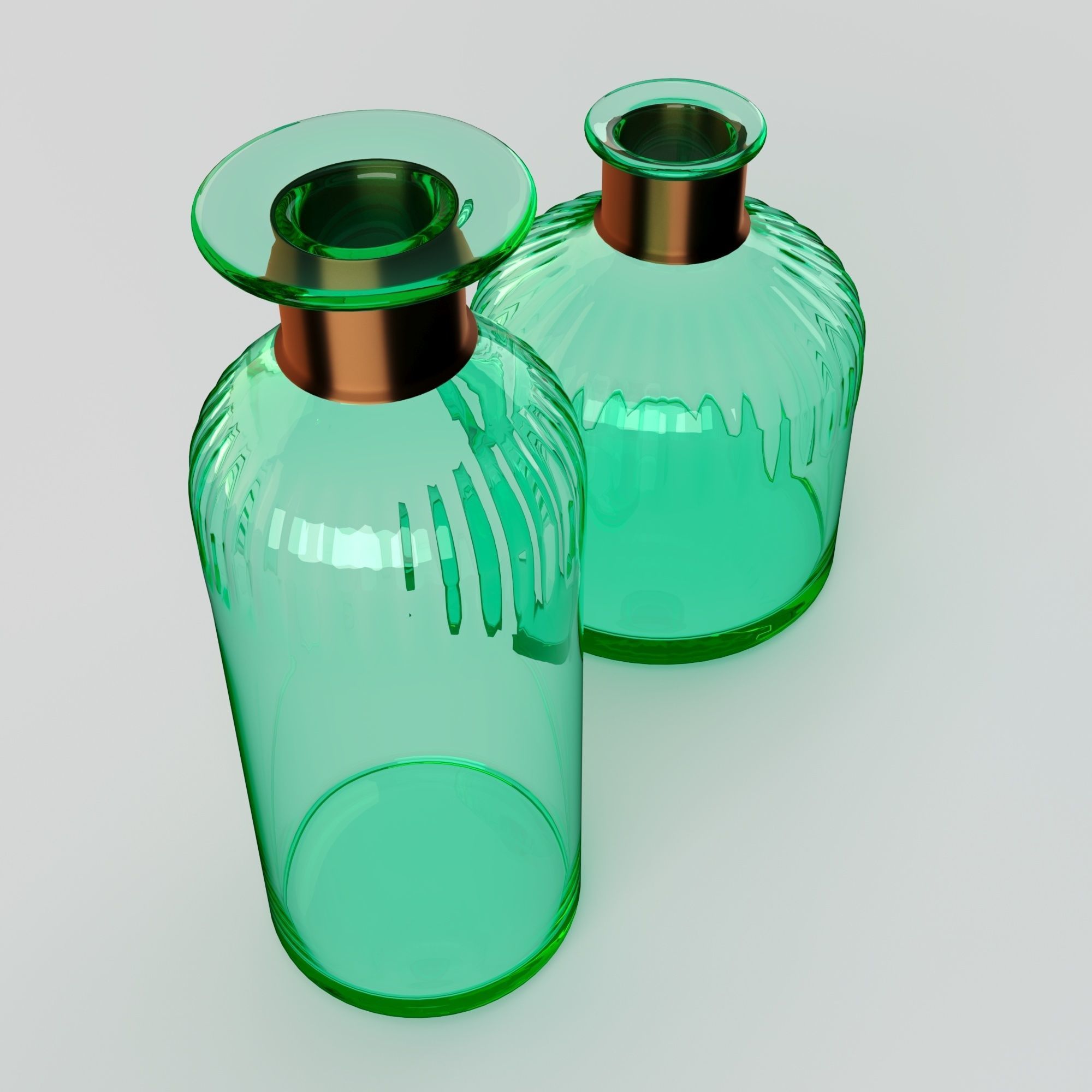 nkuku chara glass bottles 3D model_4