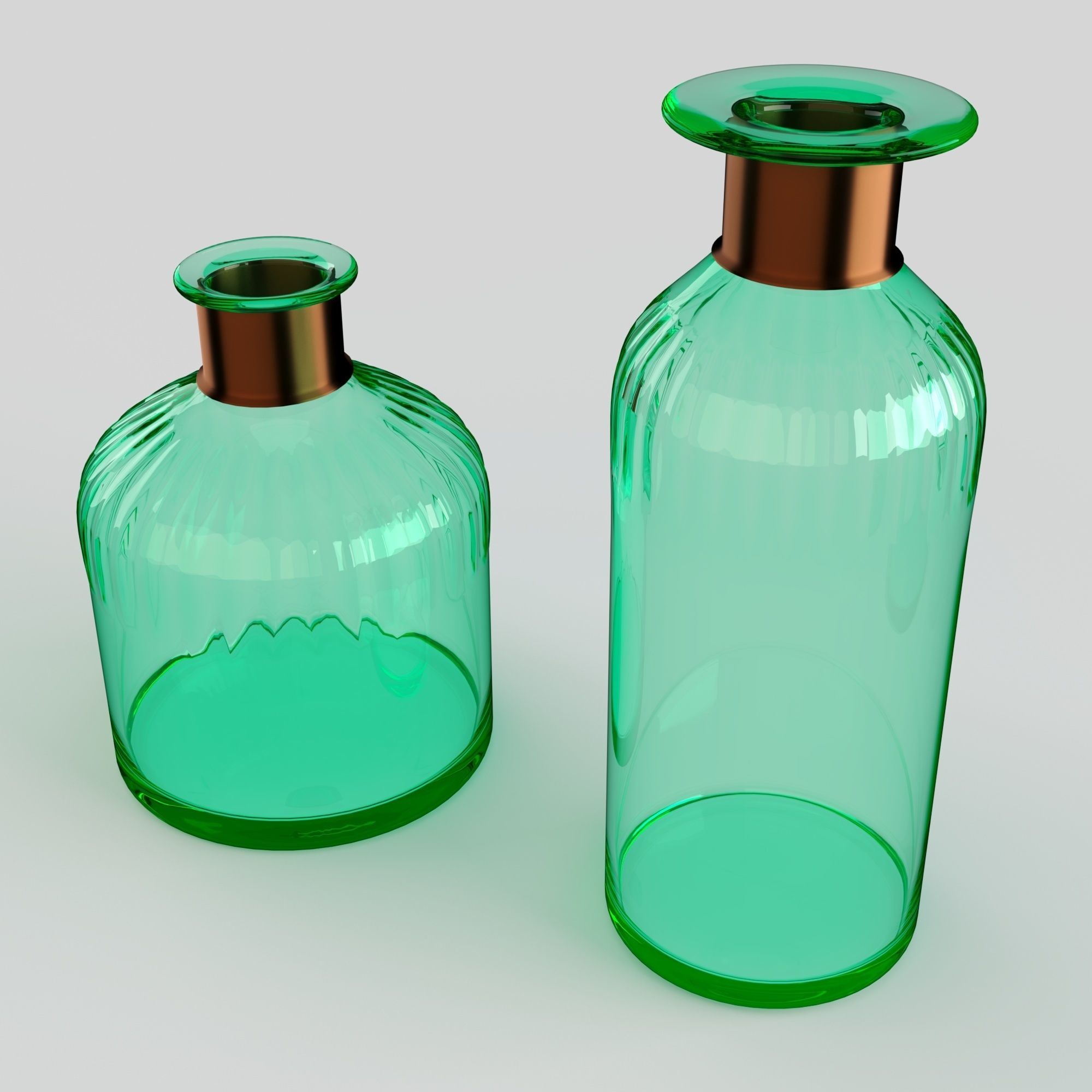 nkuku chara glass bottles 3D model_5