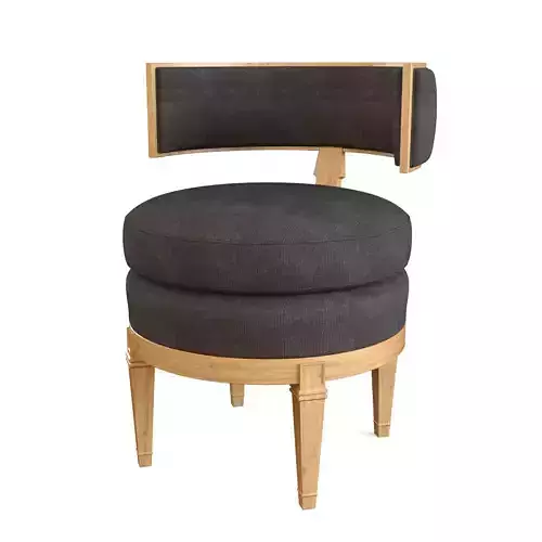 Wooden Curved Tub Chair with Cushion