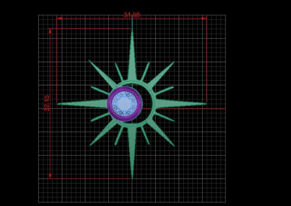 SunMoon Diamond  Pendant 3D print model_7