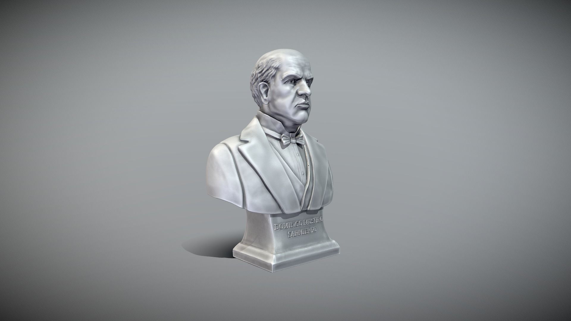 Domingo Faustino Sarmiento Bust for 3D printing 3D print model_5