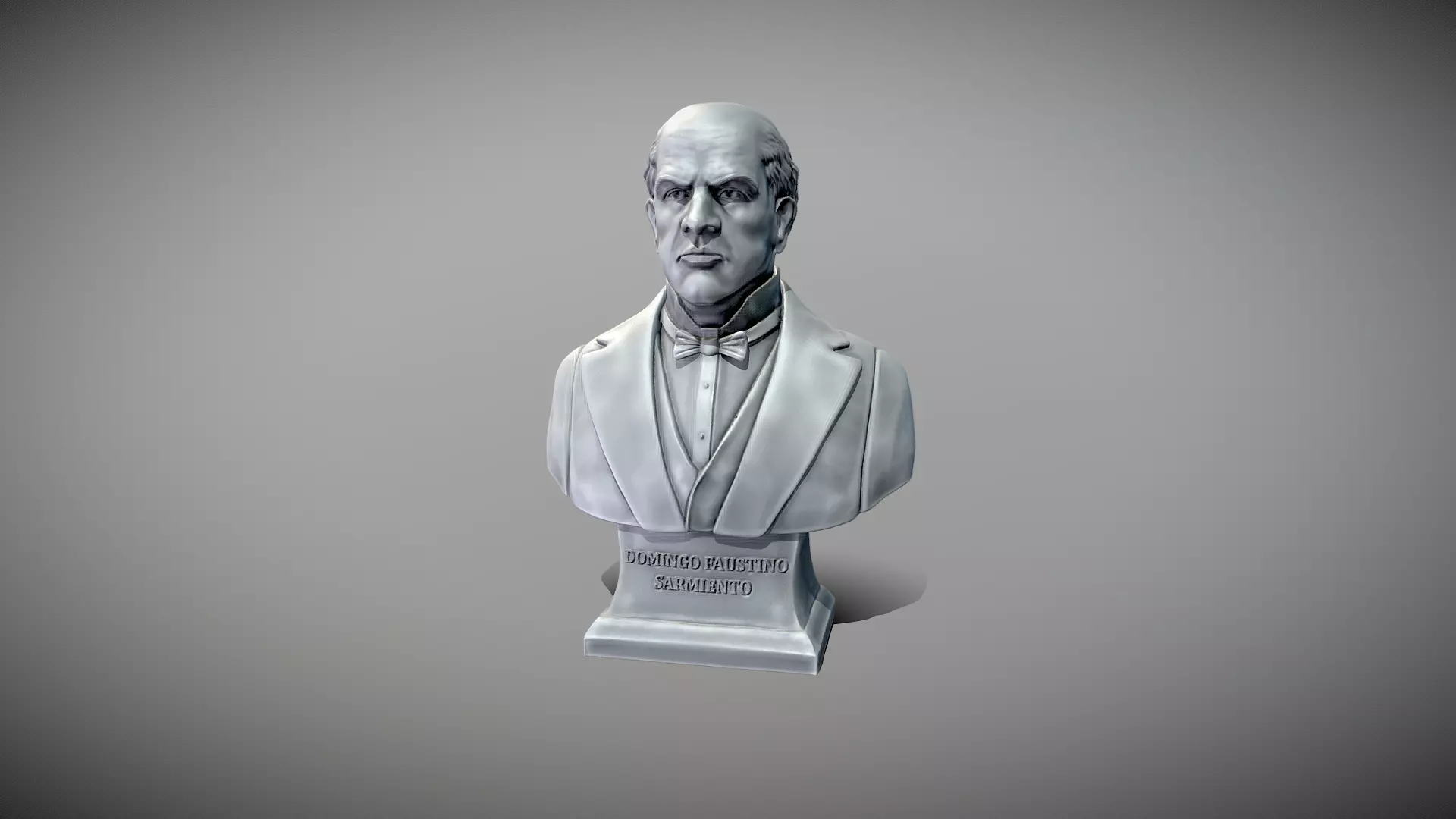 Domingo Faustino Sarmiento Bust for 3D printing 3D print model_0
