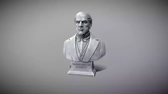 Domingo Faustino Sarmiento Bust for 3D printing